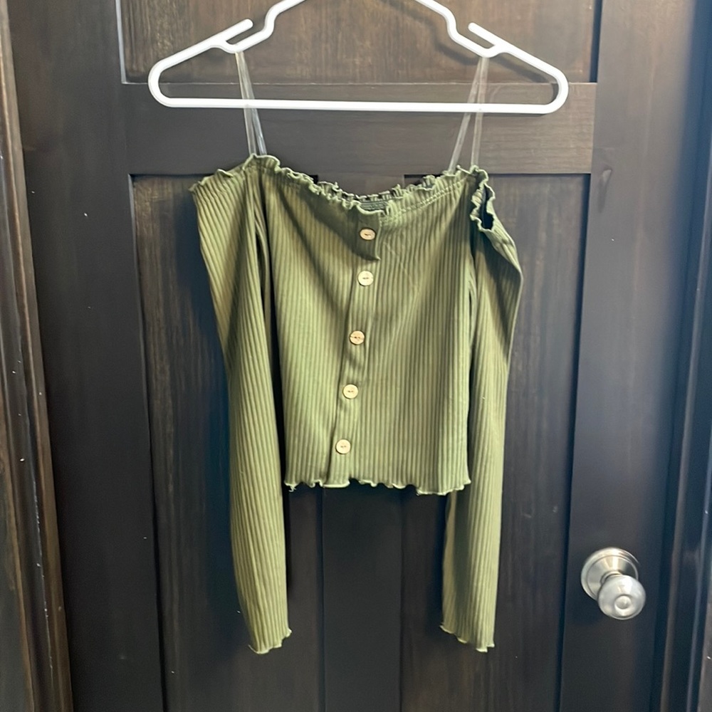 NWT ribbed off the shoulder top